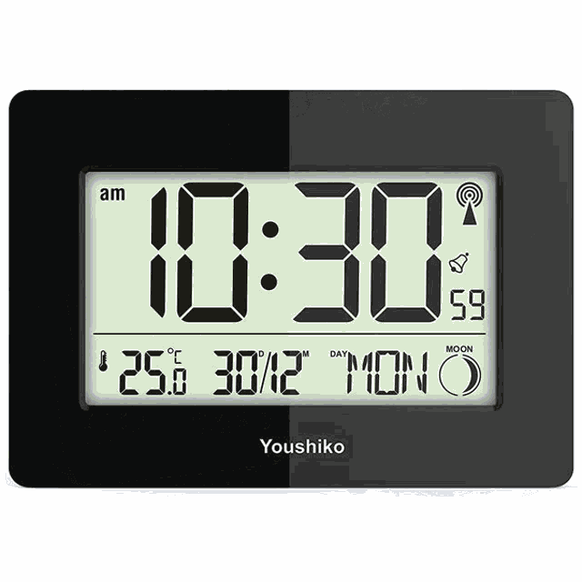 Radio Controlled Projection Clock Uk Digital Weather Station GIF
