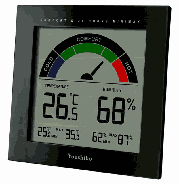 Radio Controlled Projection Clock Uk Digital Weather Station GIF