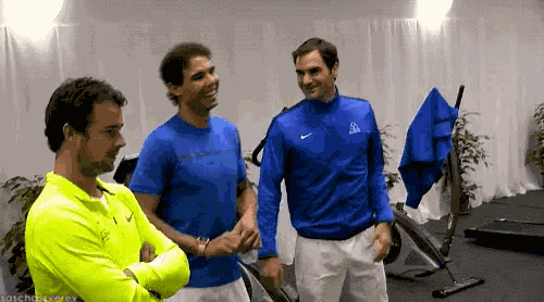 Rafa Nadal Y Roger Federer GIF