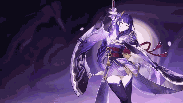 Raiden Shogun Wallapaper By Yoriichi GIF