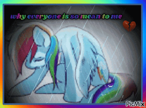 Rainbow Dash Rainbow Sad GIF