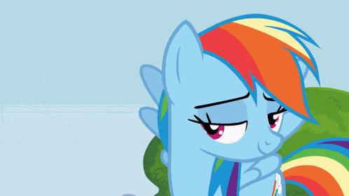 Rainbow Dash Smug GIF
