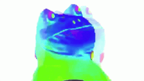 Rainbow Frog Wow GIF