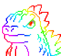 Rainbow Godzilla Sticker