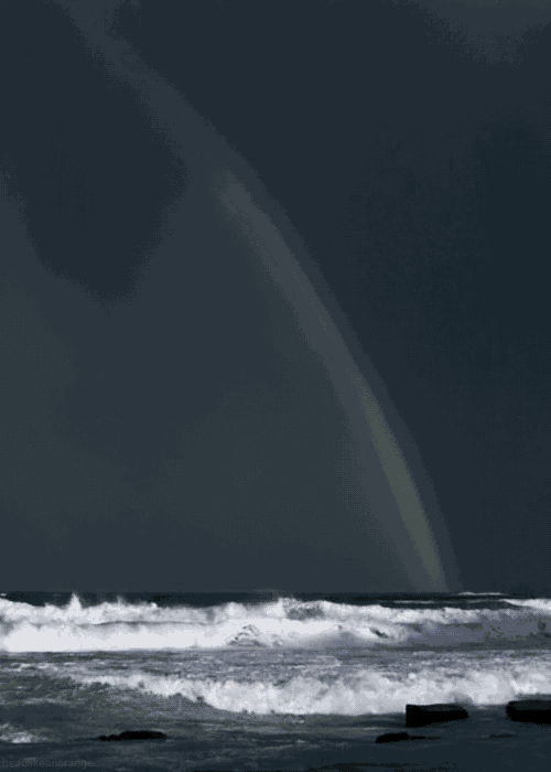 Rainbow Meets Ocean GIF
