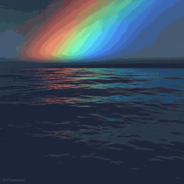 Rainbow Ocean GIF