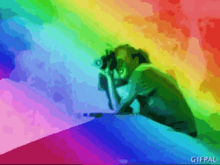 Rainbow Photographer GIF