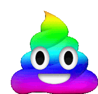 Rainbow Poop Cute Sticker