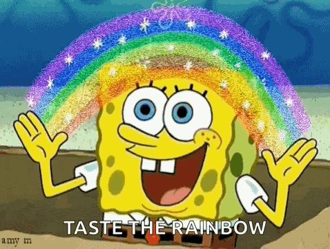 Rainbow Spongebob GIF