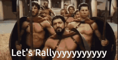 Rally Meet The Spartans GIF