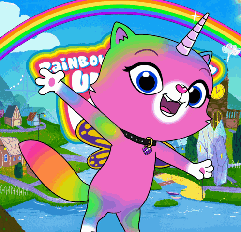 Rbuk Rainbow Butterfly Unicorn Kitty GIF