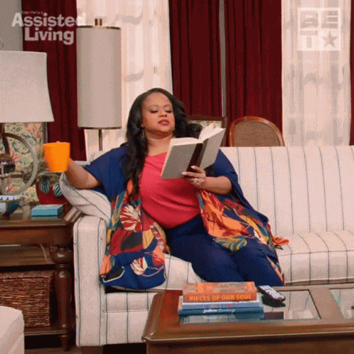 Reading Book Leah GIF