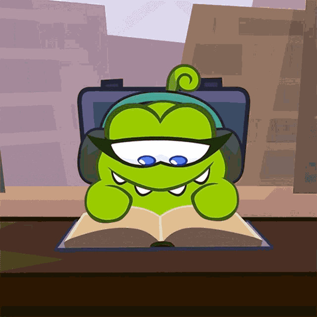 Reading Book Om Nelle GIF