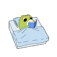 Reading Reading In Bed Sticker