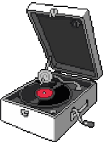 Record Player Pixel Art Sticker