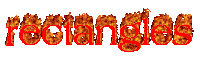 Rectangle Burning Text Sticker