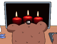 Red Candle Panic Sticker