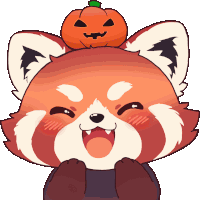 Red Panda Halloween Sticker