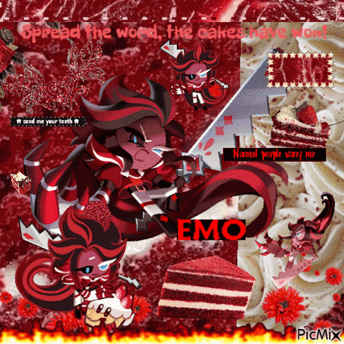 Red Velvet Cake Cookie Run Kingdom GIF