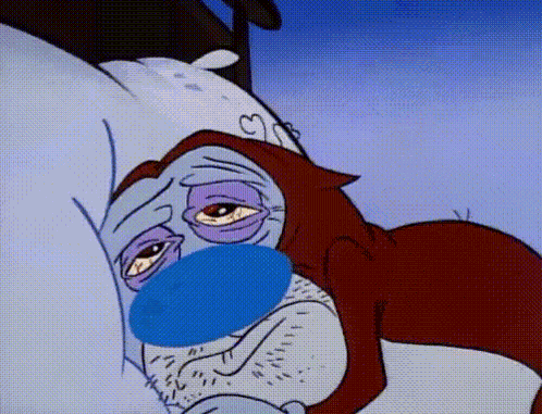 Ren And Stimpy Tired Laying On Bed Nosolohit GIF