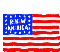 Renew America American Flag Sticker