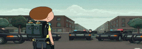 Rick And Morty Shield Me From The Law GIF