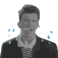 Rick Astley Crying Rickroll Crying Sticker
