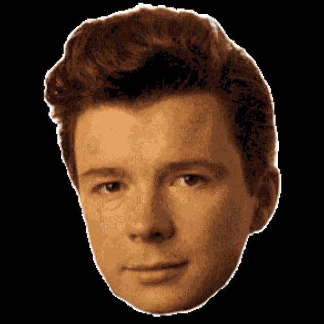 Rick Astley Head GIF