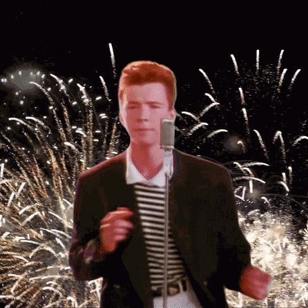 Rick Roll Fireworks GIF