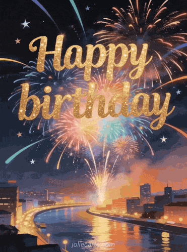 River Birthday Fireworks GIF