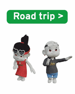 Road Trip Gif Cartoon Travel GIF