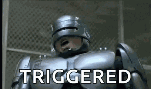 Robo Cop Triggered GIF