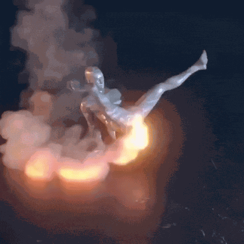Robot Poop Fire GIF