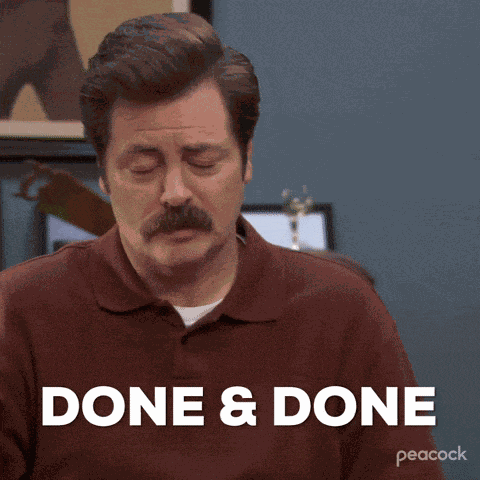 Ron Swanson Done And Done GIF