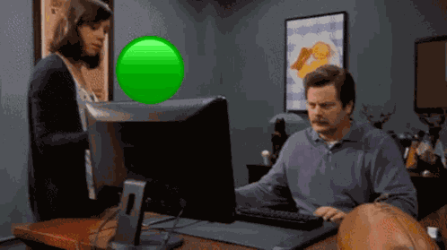 Ron Swanson Throws Out His Computer GIF