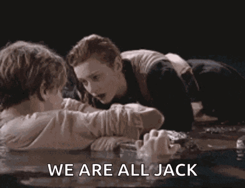 Rose Titantic Jack Water GIF