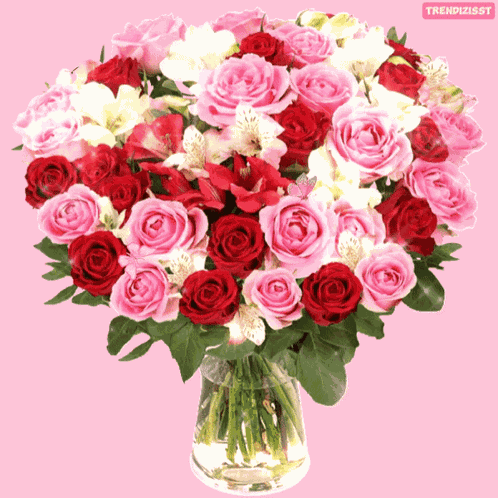 Roses Bunch Of Flowers GIF
