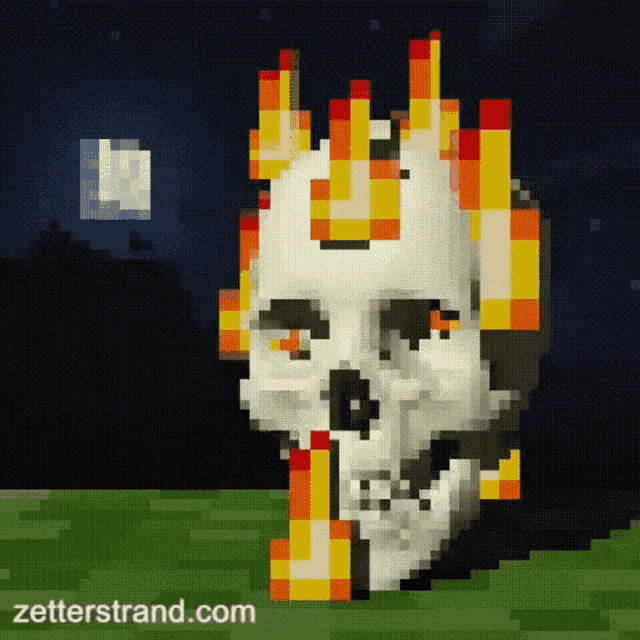 Rotating Skull GIF