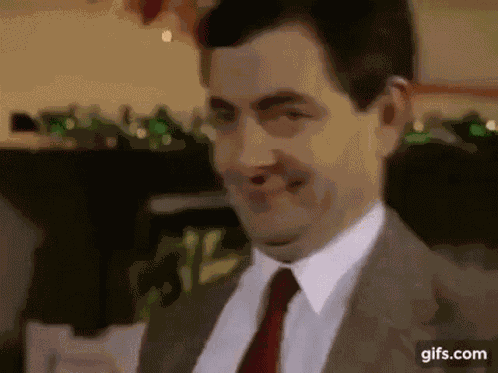 Rowan Atkinson Mr Bean GIF