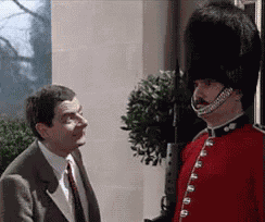 Royal Guard - Mr. Bean GIF