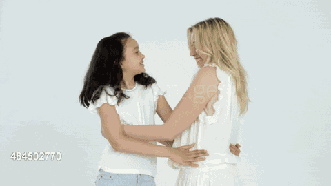 Rubbing Noses Mother And Daughter GIF