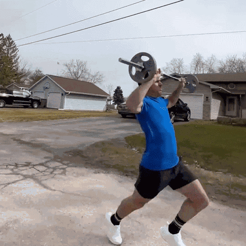 Run While Holding Dumbbells Daniel Labelle GIF