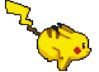 Running Pikachu Transparent Snivee Sticker