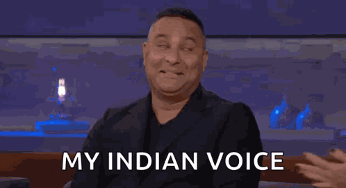 Russell Peters Head Shake GIF
