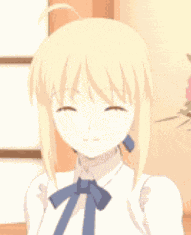 Saber Anime Girl Happy Smile GIF