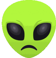 Sad Alien Sticker