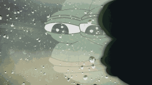 Sad Pepe Pepe Rain GIF