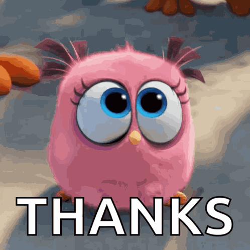 Sad Pink Bird GIF