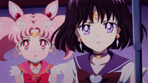 Sailor Saturn Sailor Chibi Moon GIF