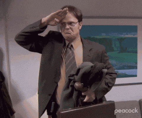 Salute Dwight Schrute GIF